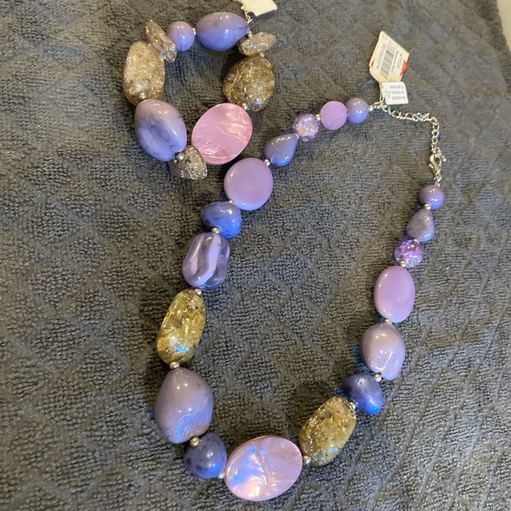 Gold & Purple stone set